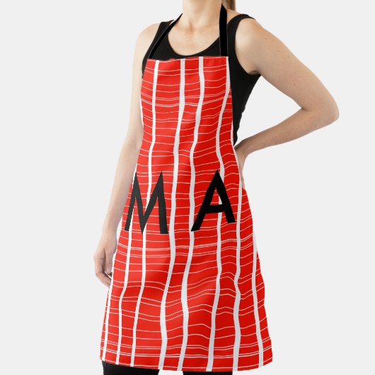 Tablier Simple monogramme ajouter votre nom lettre man min (Insitu)