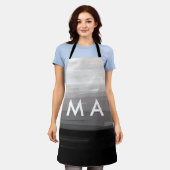 Tablier Simple monogramme ajouter votre nom lettre man min (Porté)