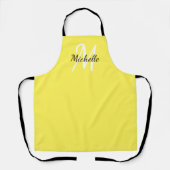 Tablier Simple Monogramme Jaune Clair (Recto)
