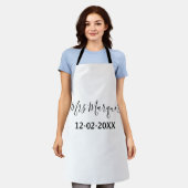Tablier simple monogramme minimal Mme M. nom date année Th (Porté)
