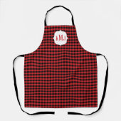 Tablier Simple Monogramme Rouge Noir Vérifié Buffalo (Recto)