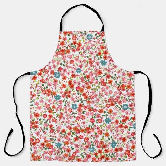 Tablier Simple motif mignon dans des fleurs à petite échel (Recto)