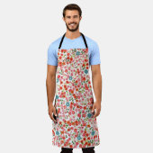 Tablier Simple motif mignon dans des fleurs à petite échel (Porté)