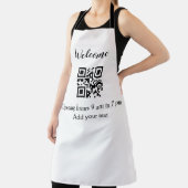 Tablier Simple ouverture de bienvenue code-barres QR ajout (Insitu)