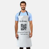 Tablier Simple ouverture de bienvenue code-barres QR ajout (Porté)
