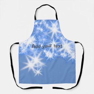 Tablier Simple paillettes bleues scintillantes étoiles ajo