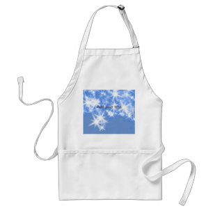 Tablier Simple paillettes bleues scintillantes étoiles ajo