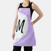 Tablier Simple personalized purple watercolor monogram add (Insitu)