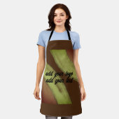 Tablier simple personnalisé BLACK mandala monogramme ajout (Porté)