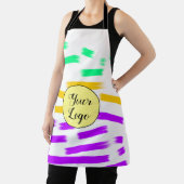 Tablier simple personnalisé jaune bleu aquarelle ajouter l (Insitu)