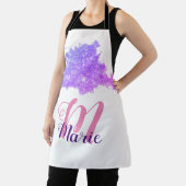 Tablier simple personnalisé rose violet pétillant ajouter (Insitu)