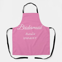 Simple pink bridesmaid add name year text 