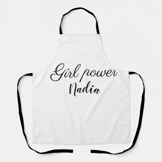 Tablier simple pouvoir minimal des filles ajouter le nom t (Recto)