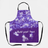 Tablier Simple purple glitter sparkle stars add your text  (Recto)