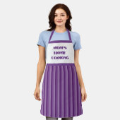 Tablier Simple Purple Stripe Maman's Home Cuisine Apron (Porté)