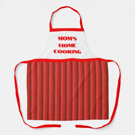 Tablier Simple Red Stripe Maman's Home Cuisine Apron (Recto)