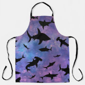 Tablier Simple requin mâchoires baleine motif de galaxie o (Recto)