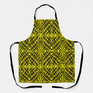 Tablier Simple Scribble   Carreaux miroir   Jaune  