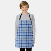 Tablier Simple Style Chake Rustique Bleu (Porté)