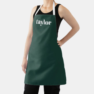 Tablier Simple vert moderne minimaliste tendance personnal
