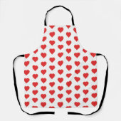 Tablier Simple Whimsical mignon Motif de coeur rouge minim (Recto)