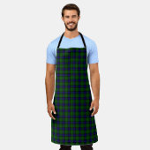 Tablier Sinclair tartan bleu vert plaid (Porté)