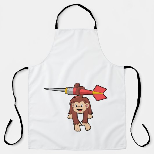 Tablier Singe aux fléchettes avec Dart (Recto)