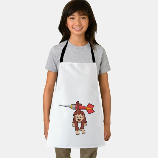 Tablier Singe aux fléchettes avec Dart (Insitu)