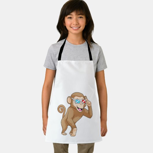 Tablier Singe avec lunettes (Insitu)
