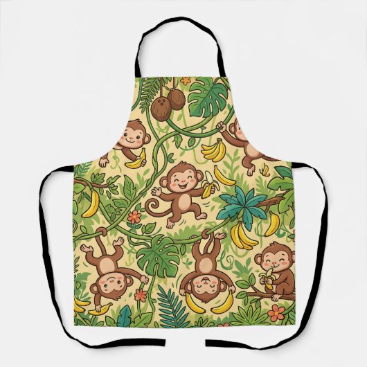 Tablier Singe Banane Jungle Swing (Recto)