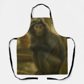 Tablier Singe contemplatif - Serene Wildlife Art (Recto)