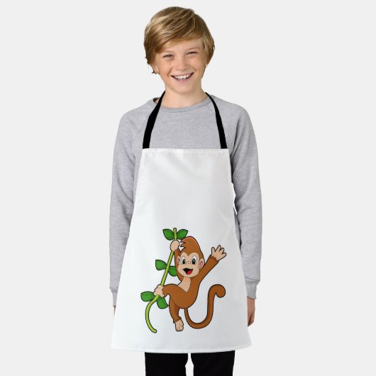 Tablier Singe dans la jungle (Porté)