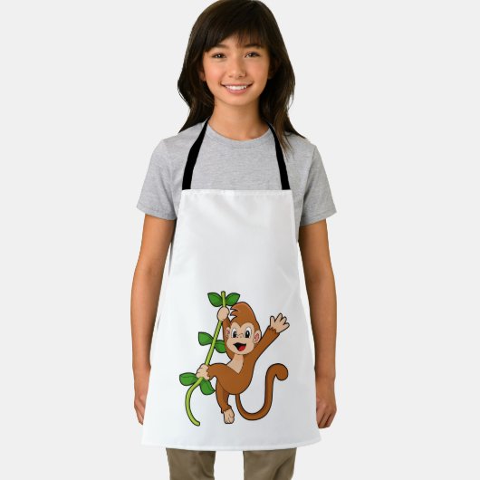 Tablier Singe dans la jungle (Insitu)