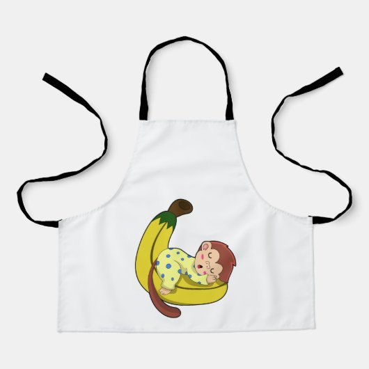Tablier Singe dormant dans le pyjama (Recto)