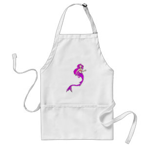 Tablier sirène de style anime rose