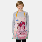 Tablier 🧜 ♀️ Sirène Glittante Sous Le Nom Personnalisé (Porté)