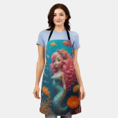 Tablier Sirène rose mignonne (Porté)