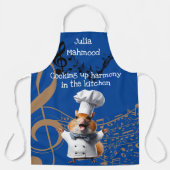 Tablier Sisters's Music lover chanteur cuisiner souris (Recto)