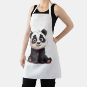 Tablier Sitting Panda Bear Cartoon Illustration Artwork (Insitu)