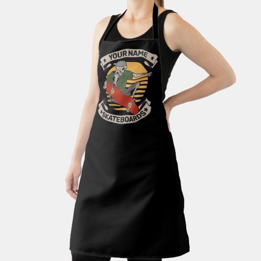 Tablier Skateboard personnalisé Nez Grab Skeleton Skeleton (Insitu)