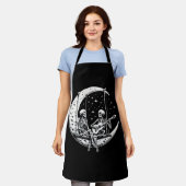 Tablier Skeleton Couple Moon Guitare (Porté)