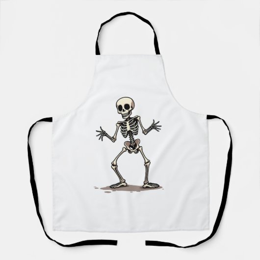 Tablier Skeleton Doing Dab - Drôle Halloween Dance Shi (Recto)