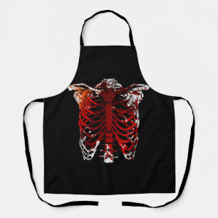 Tablier Skeleton Rib Cage sang Horreur Halloween Costume X