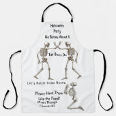 Tablier Skeletons Halloween House Party sur toute l'impres (Recto)