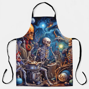 Tablier Skeletons surréalistes II