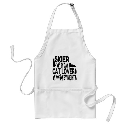 Tablier Skier Amoureux des chats (Devant)