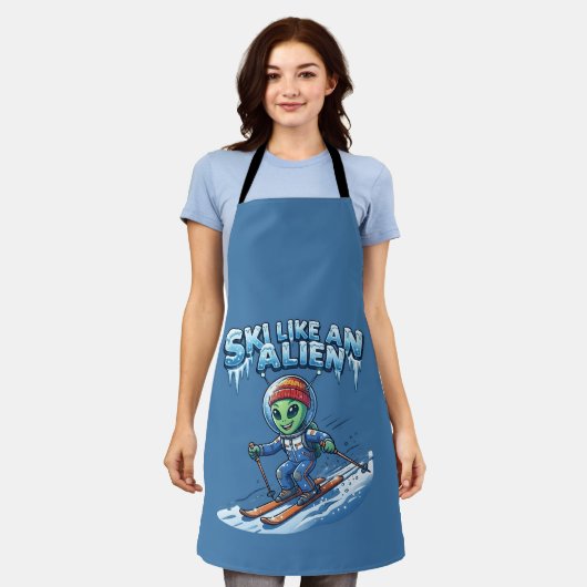 Tablier Skier comme un Alien Drôle de Ski (Porté)