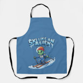 Tablier Skier comme un Alien Drôle de Ski (Recto)