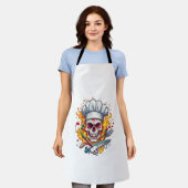 Tablier Skull Chef Madness � Funny Cooking Skeleton (Porté)