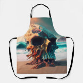 Tablier Skull on the beach (Recto)